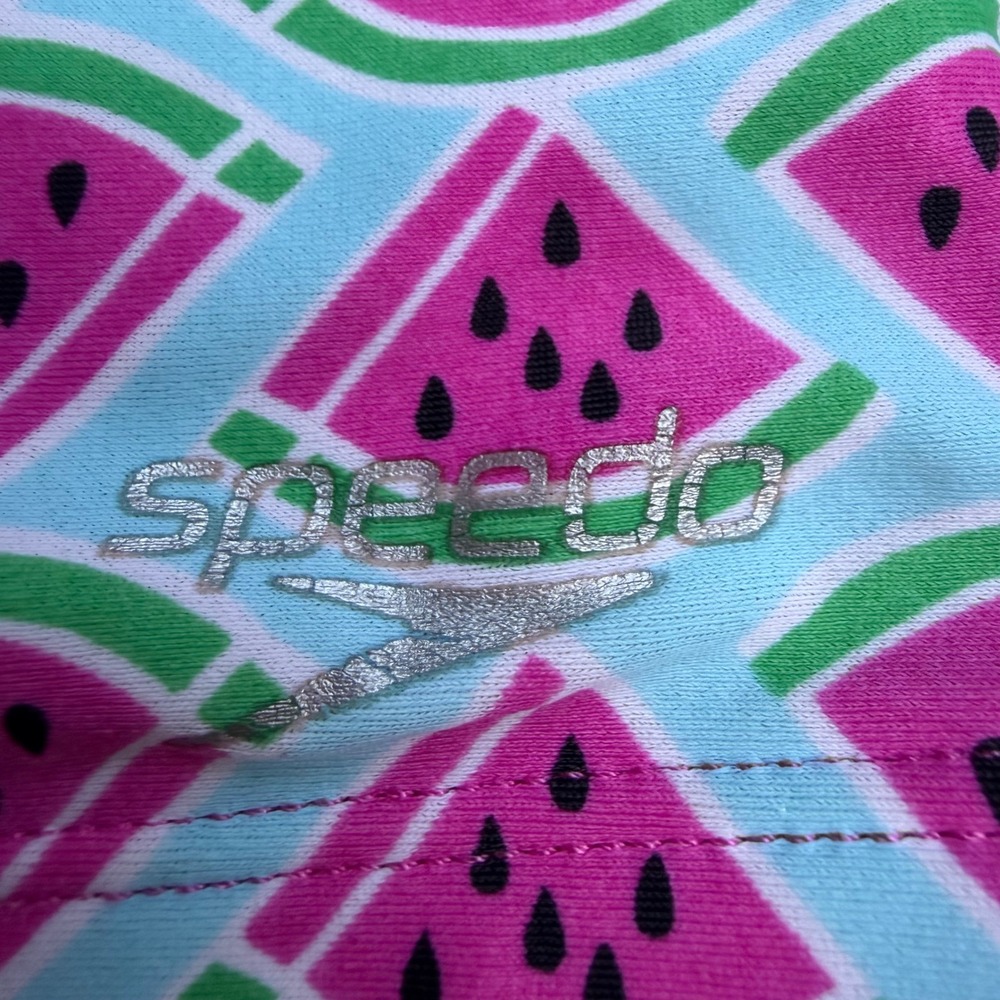 Speedo Tankini Set Watermelon Print Pink Blue Sporty Summer Fruitcore Sz 14 - Picture 13 of 15